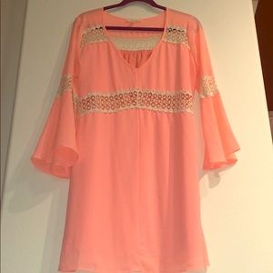 Salmon colored dress